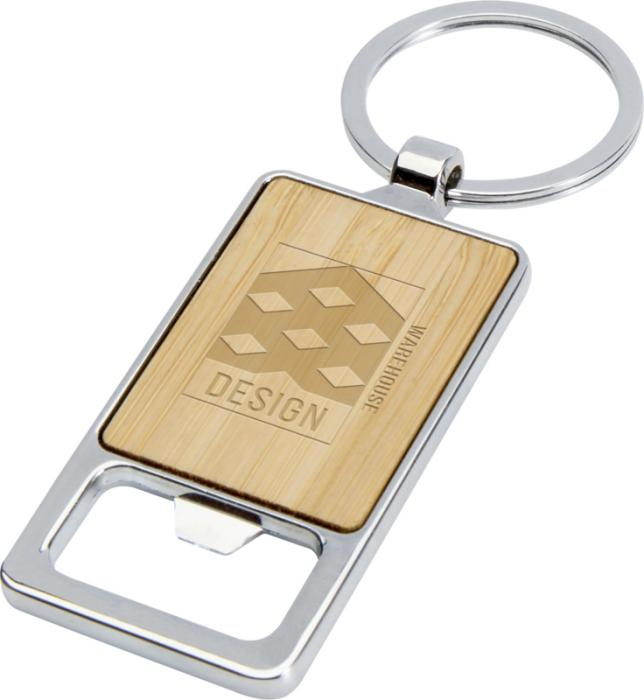 Snapper Bamboo bottle opener Keychain - Naturhvit