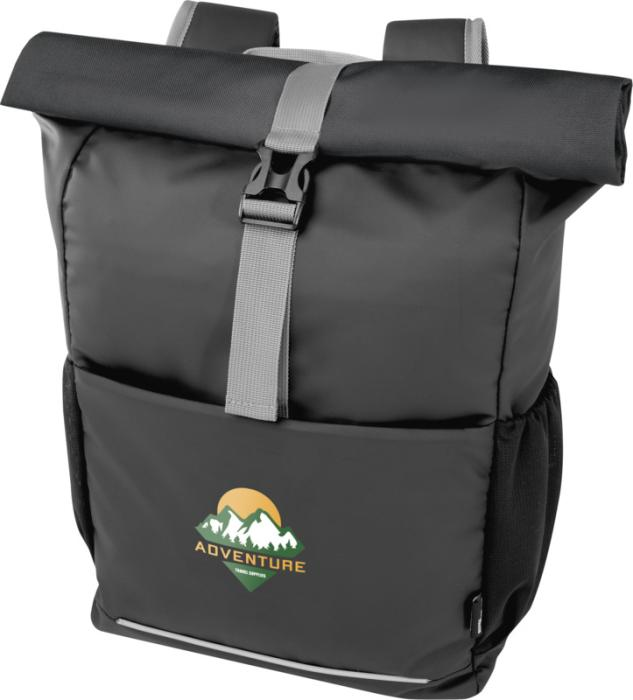 Aqua 15" GRS resirkulert vannavstøtende laptopveske, 14L - Solid svart