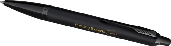 Parker IM akromatisk kulepenn og rollerpennesett med gaveeske (svart/blått blekk) - Solid svart