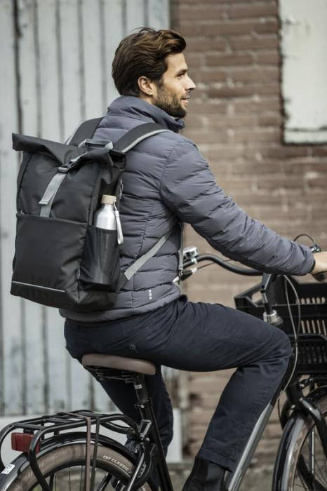 Aqua 15" GRS resirkulert vannavstøtende laptopveske, 14L - Solid svart