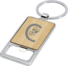 Snapper Bamboo bottle opener Keychain - Naturhvit
